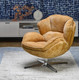 Миниатюра изображения товара Кресло мягкое Halmar Guido (горчичный/хром)