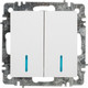 Миниатюра изображения товара Выключатель INTRO Accent 6-105-01 / Б0063505 (белый)