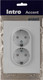 Миниатюра изображения товара Розетка INTRO Accent 6-208-01 / Б0063528 (белый)