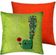 Миниатюра изображения товара Подушка декоративная MATEX Kotoklism line. Хвост в цветах / 28-833 (зеленый)