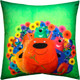 Миниатюра изображения товара Подушка декоративная MATEX Kotoklism line. Коты-цветы / 52-210 (зеленый/синий)