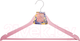 Миниатюра изображения товара Деревянная вешалка-плечики Podari JHP 3011 (розовый)