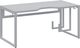 Миниатюра изображения товара Компьютерный стол Millwood Каир 2 с вырезом 140x80x74.2 (белый/металл белый)