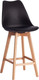 Миниатюра изображения товара Стул барный Tetchair Tulip Bar пластик/дерево (черный/натуральный)