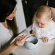 Миниатюра изображения товара Тарелка для кормления BabyOno Силиконовая с присоской / 1481/01 (голубой)