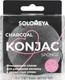 Миниатюра изображения товара Спонж для умывания Solomeya Charcoal Konjac с древесным углем / 06-971