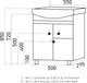 Миниатюра изображения товара Тумба под умывальник Mixline Версаль-55 / 554988