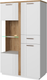 Миниатюра изображения товара Шкаф с витриной Anrex Mateo 1V2D1S P (белый/дуб наварра)