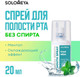 Миниатюра изображения товара Спрей для полости рта Solomeya Fresh Breath Прохладная мята (20мл)