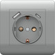 Миниатюра изображения товара Розетка Chint NEW3-E 16А / 431454 (серебристый)