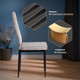 Миниатюра изображения товара Стул Tetchair Easy Chair металл/флок 41x52x96 (светло-серый HLR14/черный)