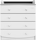 Миниатюра изображения товара Комод пеленальный INDIGO Classic 800/4 c откидным пеленальным столиком (белый/белый)