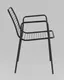 Миниатюра изображения товара Стул садовый Stool Group Дели с подлокотниками / LV-107-9005 (металл черный)