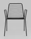 Миниатюра изображения товара Стул садовый Stool Group Дели с подлокотниками / LV-107-9005 (металл черный)