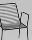 Миниатюра изображения товара Стул садовый Stool Group Дели с подлокотниками / LV-107-9005 (металл черный)