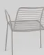Миниатюра изображения товара Стул садовый Stool Group Дели с подлокотниками / LV-107-7036 (металл серый)