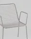Миниатюра изображения товара Стул садовый Stool Group Дели с подлокотниками / LV-107-7036 (металл серый)