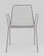 Миниатюра изображения товара Стул садовый Stool Group Дели с подлокотниками / LV-107-7036 (металл серый)