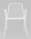 Миниатюра изображения товара Стул садовый Stool Group Дели с подлокотниками / LV-107-9016 (металл белый)