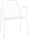 Миниатюра изображения товара Стул садовый Stool Group Дели с подлокотниками / LV-107-9016 (металл белый)