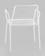 Миниатюра изображения товара Стул садовый Stool Group Дели с подлокотниками / LV-107-9016 (металл белый)