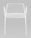 Миниатюра изображения товара Стул садовый Stool Group Дели с подлокотниками / LV-107-9016 (металл белый)