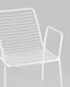 Миниатюра изображения товара Стул садовый Stool Group Дели с подлокотниками / LV-107-9016 (металл белый)
