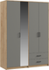 Миниатюра изображения товара Шкаф Genesis Мебель Svetlana Loft 4 двери (дуб золотой/серый)