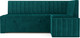Миниатюра изображения товара Уголок кухонный мягкий Mebel-Ars Вермут 191x83x121/M11-24-2 (сине-зеленый Star Velvet 43 Black Green)