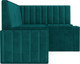 Миниатюра изображения товара Уголок кухонный мягкий Mebel-Ars Вермут 191x83x121/M11-24-2 (сине-зеленый Star Velvet 43 Black Green)