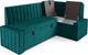 Миниатюра изображения товара Уголок кухонный мягкий Mebel-Ars Вермут 191x83x121/M11-24-2 (сине-зеленый Star Velvet 43 Black Green)