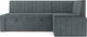 Миниатюра изображения товара Уголок кухонный мягкий Mebel-Ars Вермут 211x83x141 / M11-23-5 (велюр серо-синий HB-178 26)