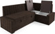 Миниатюра изображения товара Уголок кухонный мягкий Mebel-Ars Вермут 211x83x141 / M11-23-8 (велюр шоколад HB-178 16)