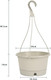 Миниатюра изображения товара Вазон BOTANICA подвесное с поддоном (3.9л, молочный)