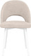 Миниатюра изображения товара Стул ТриЯ Амели конус Т2 (белый муар/велюр бежевый)