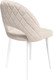 Миниатюра изображения товара Стул ТриЯ Амели конус Т2 (белый муар/велюр бежевый)