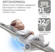 Миниатюра изображения товара Детский шезлонг Nuovita Agio AG2 (серебристый/серый)