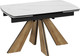 Миниатюра изображения товара Обеденный стол ТриЯ Палмер Тип 1 (черный муар/дуб галифакс нат/керамика матовая белый мрамор)