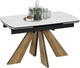 Миниатюра изображения товара Обеденный стол ТриЯ Палмер Тип 1 (черный муар/дуб галифакс нат/керамика матовая белый мрамор)