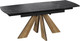 Миниатюра изображения товара Обеденный стол ТриЯ Палмер Тип 1 (черный муар/дуб галифакс нат/керамика матовая черный мрамор)