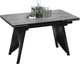 Миниатюра изображения товара Обеденный стол ТриЯ Шелдон Тип 1  (черный муар/керамика матовая серый мрамор)