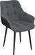 Миниатюра изображения товара Стул ТриЯ Шато конус Т2 (черный муар/велюр темно-серый)
