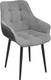 Миниатюра изображения товара Стул ТриЯ Шато конус Т2 (черный муар/велюр серый)