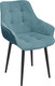 Миниатюра изображения товара Стул ТриЯ Шато конус Т2 (черный муар/велюр бирюзовый)