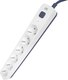 Миниатюра изображения товара Сетевой фильтр Powercom SP-06W (1.8м, 6 розеток, белый/серый)