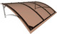 Миниатюра изображения товара Козырек ИМпласт Скат Цинк 1800х950 Тонированный / 15072 (с сотовым поликарбонатом 6мм, бронза)