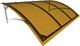 Миниатюра изображения товара Козырек ИМпласт Скат Цинк 1800х950 Янтарь / 15090  (с сотовым поликарбонатом 4мм)