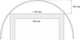 Миниатюра изображения товара Козырек ИМпласт Арка 1500x1000 / 15105 (с монолитным поликарбонатом 3мм)