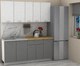 Миниатюра изображения товара Кухонный гарнитур Eligard Lion 1.8 без столешницы (белый структурный/дымчатый алмаз)