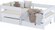 Миниатюра изображения товара Кровать-чердак детская Polini Kids Simple 3435 с ящиками / 0002803.9 (белый)